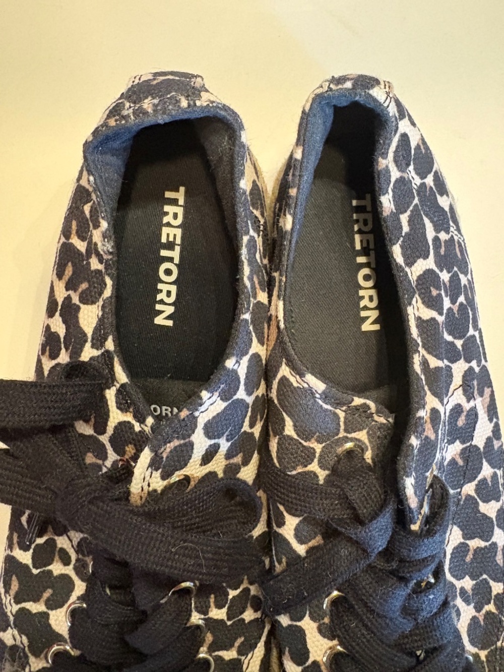 Tretorn Leopard Espadrille sneakers.  Cotton - Picture 3 of 4